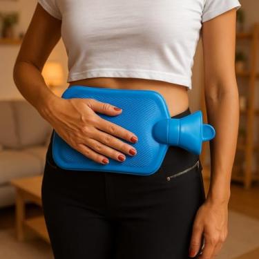 Imagem de Bolsa Térmica para Água Quente e Fria, 2 Litros, 35 x 19 cm, para Alívio de Dores Musculares e Cólicas