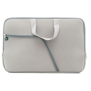 Imagem de Capa de Notebook Preta com Bolso 14/15/17 Polegadas Bolsa Resistente Casual(Cinza,17.3)