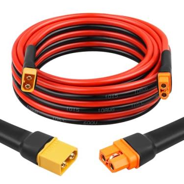 Imagem de MOOKEERF Cabo de extensão XT60i para XT60 10AWG 3 m XT60i fêmea para XT60 macho para painel solar de estação de energia portátil