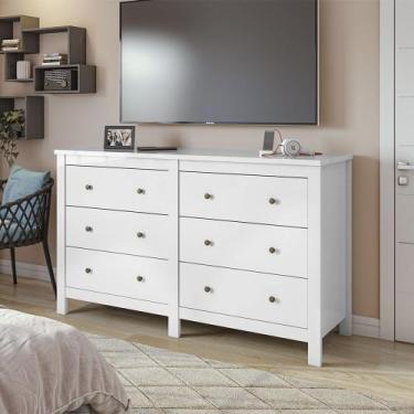 Imagem de Cômoda Horizontal Maggiore com 6 Gavetas Lopas, Branco