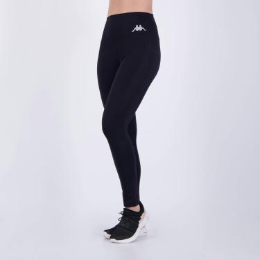 Imagem de Calça Legging Kappa Pocket Feminina Preta-Feminino