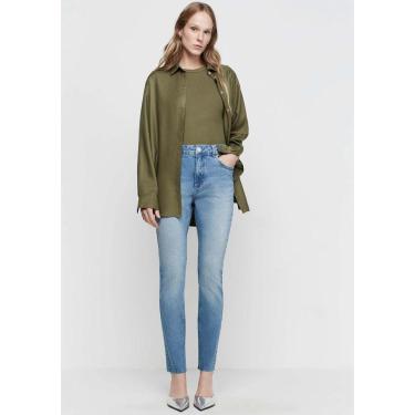 Imagem de Calça Jeans Dzarm Skinny Cintura Alta Feminina-Feminino