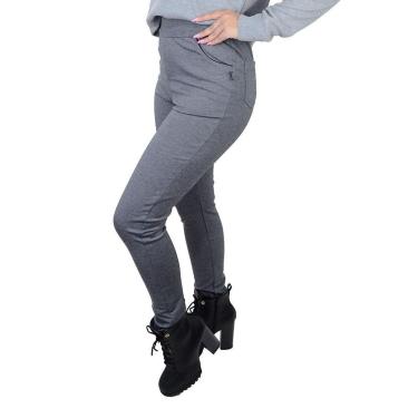 Imagem de Calça Feminina Bruna & Bia Suplex Skinny Casual Cinza Mescla-Feminino