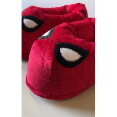 Imagem de Pantufa 3D do Aranha adulto e infantil - RV chinelos, Vermelho, 37/38/