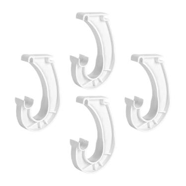 Imagem de ＫＬＫＣＭＳ Kit com 4 Suportes para Tubos de Armário, Branco