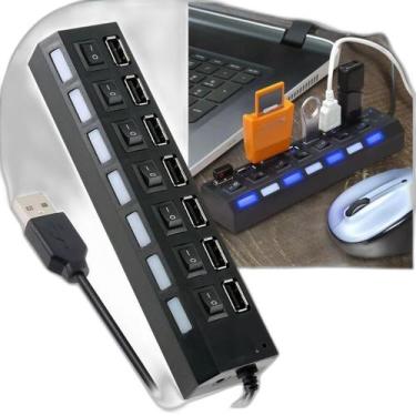 Imagem de Adaptador Usb 7 Portas Para Pc E Notebook Dia Dos Pais - Blackwatch