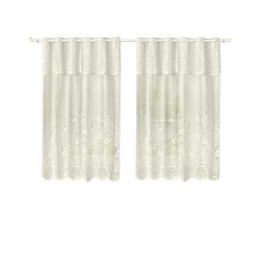 Imagem de Cortina Renda Cozinha Tulipa Bege 2,00Larg X 1,30Alt - Beija Flor