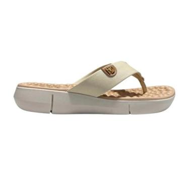 Imagem de Chinelo Tamanco Ortopédico Massageador Para Esporão Modare, Creme, Cam