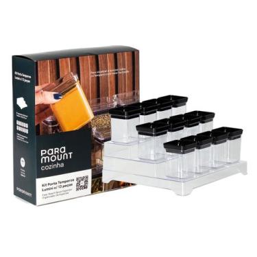 Imagem de Kit Conjunto Porta Temperos Condimentos Organizador Multiuso 13 Pçs Pa