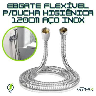 Imagem de Mangueira Engate Flexível Cromado Para Ducha Higiênica 120cm - Gpec