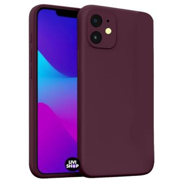 Imagem de Capa Case Capinha Para iPhone 11 Silicone Com Bordas Elevadas Aveludada Forro Premium (VINHO)