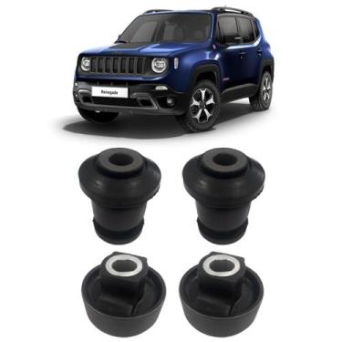 Imagem de Kit 4 Bucha Bandeja Balança Dianteira Jeep Renegade 2015/... - Solupe 