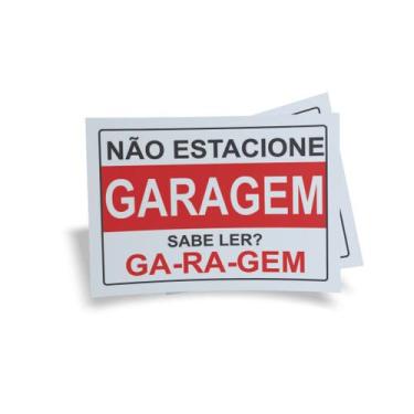 Imagem de Kit 3 Placas sinalização 15x21cm EM PVC PL(314) Tema: Garagem - Sem Ma