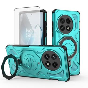 Imagem de Asuwish Capa de telefone para OnePlus 13 5G com protetor de tela de vidro temperado e suporte de anel magnético suporte protetor rígido híbrido celular acessórios One+ 1plus13 2025 feminino masculino