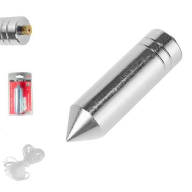 Imagem de Prumo de Centro 500gr Aço Zincado Cordão 5 Metros Mtx