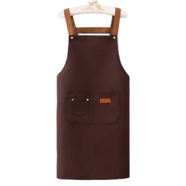 Imagem de Avental de lona resistente à água e resistente a óleo, roupa de trabalho de cozinha ajustável para casa, restaurantes e floristas