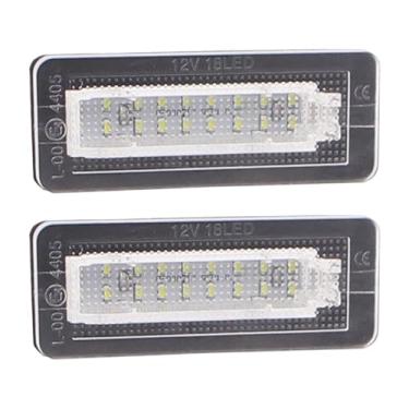 Imagem de Riloer Luz de matrícula, 2 pacotes de lâmpadas LED para placa de carro para carro, compatível com Smart Fortwo Coupe/Convertible (Tipo 450) 2004-2007 A4518200256, A4518200156