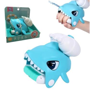 Imagem de Pistola de Água Infantil Tubarão Azul, Brinquedo com Reservatório, Jato de Água