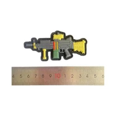 Imagem de Mini Patches De Moral 3D Em PVC De Borracha, Com Design De Armas, Pist