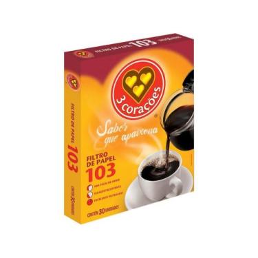 Imagem de Filtro de Café 103 3 Corações - 30 Unidades