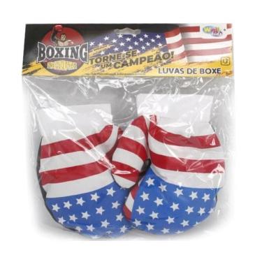 Imagem de Luva de Boxe Infantil USA Brinquedo Esportivo Entretenimento 2 Peças -