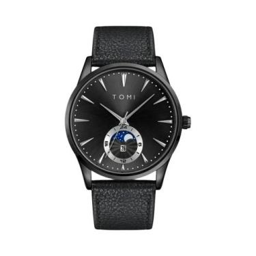 Imagem de Relógio Masculino De Quartzo Com Pulseira De Couro De Luxo, Mostrador 