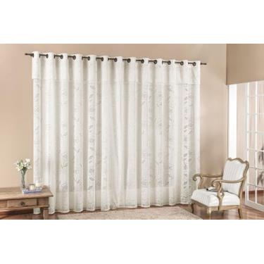 Imagem de Cortina Luna Renda Para Quarto Sala Escritório 2,00m X 2,50m - Rose Jo