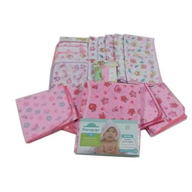 Imagem de Kit menina 5 cueiros 10 fraldas 1 toalha de banho - Dugu