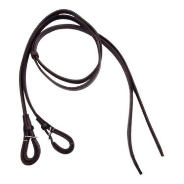 Imagem de Rédea De Cavalo Marrom Aberta Toda Em Couro 1,75m Com Biqueiras Confir