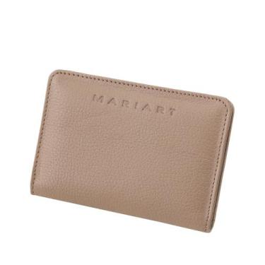 Imagem de Carteira Feminina Couro Legítimo Rg Cartões Mariart Garnet