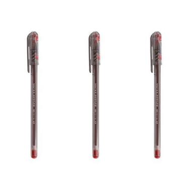 Imagem de Kit 3 Canetas Esferográfica 0.7 My-Tech Jocar Office - Vermelho