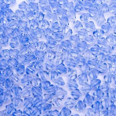 Imagem de Miçanga Passante Balão Facetado Acrílico Azul 8mm 100pçs 50g - Macall