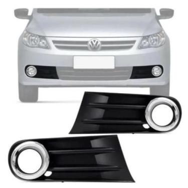 Imagem de Par Grade Parachoque Milha Gol G5 2008 A 2012 Furo - 5259374