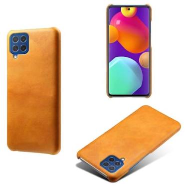 Imagem de Capa para Samsung Galaxy M62,Proteção contra quedas,Casca de volta de cor sólida simples,Design de couro de imitação de plástico-Orange