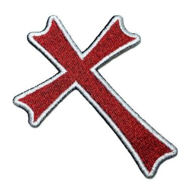 Imagem de M0051T01 Cruz Cristo Cavaleiros Bordado Termoadesivo Costura - BR44