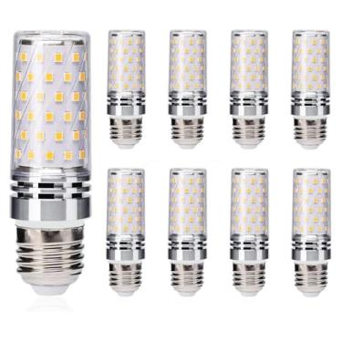Imagem de KONPWAY Lâmpada LED de milho de 8 W - equivalente a 60 W incandescente, 800 lm, base E26 branca quente 3000 K, não regulável, pacote com 9