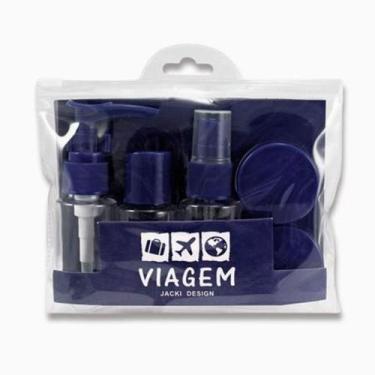 Imagem de Kit De Frascos 7 Peças Para Viagem Porta Cosméticos - Simone