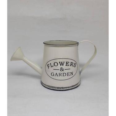 Imagem de Vaso Regador Decoração Metal Flowers Garden Arranjo Bege