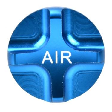 Imagem de Tampa da Válvula do Garfo de Suspensão de Bicicleta, Liga de Alumínio, Acessório de Bicicleta de Tampa da Válvula Aérea, (BLUE)