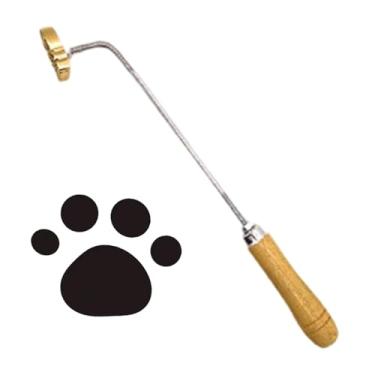 Imagem de Baoblaze Ferro de marcar para carimbo de bolo, fácil de usar, ferramenta de cozimento de carimbo quente à prova de ferrugem para pão, biscoitos, churrasco, Pata de Gato