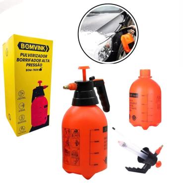 Imagem de Pulverizador Manual de Jardim, 2 Litros, Borrifador com Válvula de Metal, Spray por Compressão