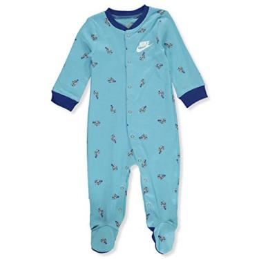 Imagem de Macacão com pé estampado para bebês/crianças (Blue Gaze(56E199-C3L)/Branco, 0-3 meses)