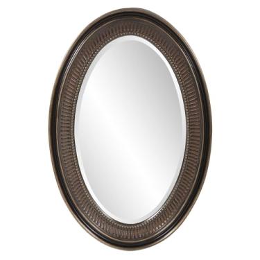 Imagem de Espelho de parede ou penteadeira oval Ethan Howard Elliott, 53 x 78 cm, bronze