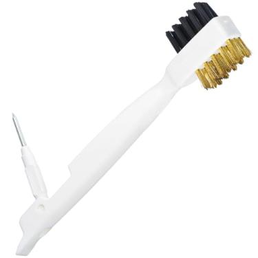 Imagem de Ymapinc Escova de limpeza de cozinha 4 em 1 - limpador de fogão para tampa a gás com raspador de fogão, limpador de topo de fogão a gás, ferramentas de limpeza doméstica, esfregão para exaustor de