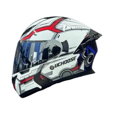 Imagem de Capacete De Motocicleta Unissex Aprovado Pelo DOT Com Visor Duplo Prot