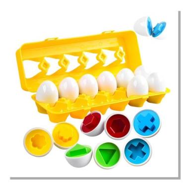 Imagem de Ovos de Encaixar Poli Baby 12 Unidades  Brinquedo Educativo Polibrinq 