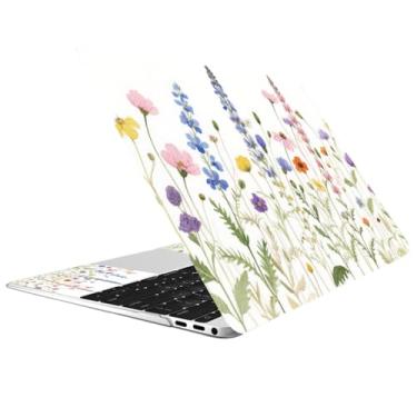 Imagem de CREATCABIN Adesivo de pele de laptop com flores coloridas para netbook adesivo artístico para notebook decalque 30.5 cm 33.0 cm 33.8 cm 35.6 cm 38.1 cm 39.1 cm 39.6 cm capa protetora para laptop à
