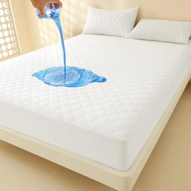 Imagem de Protetor de Colchão Impermeável, Matelado, Antialérgico, Antiácaro, Resistente a Líquidos, Toque Macio (King)
