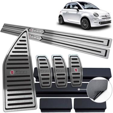 Imagem de Soleira Pedaleira Manual Descanso Fiat 500 Preto