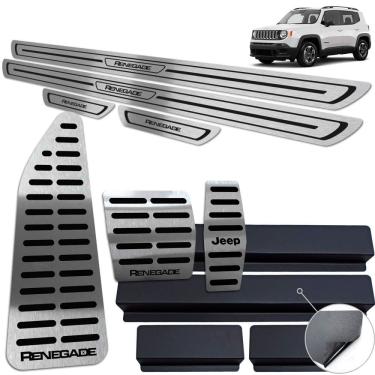 Imagem de Soleira Pedaleira Descanso Jeep Renegade Preto BR Automático